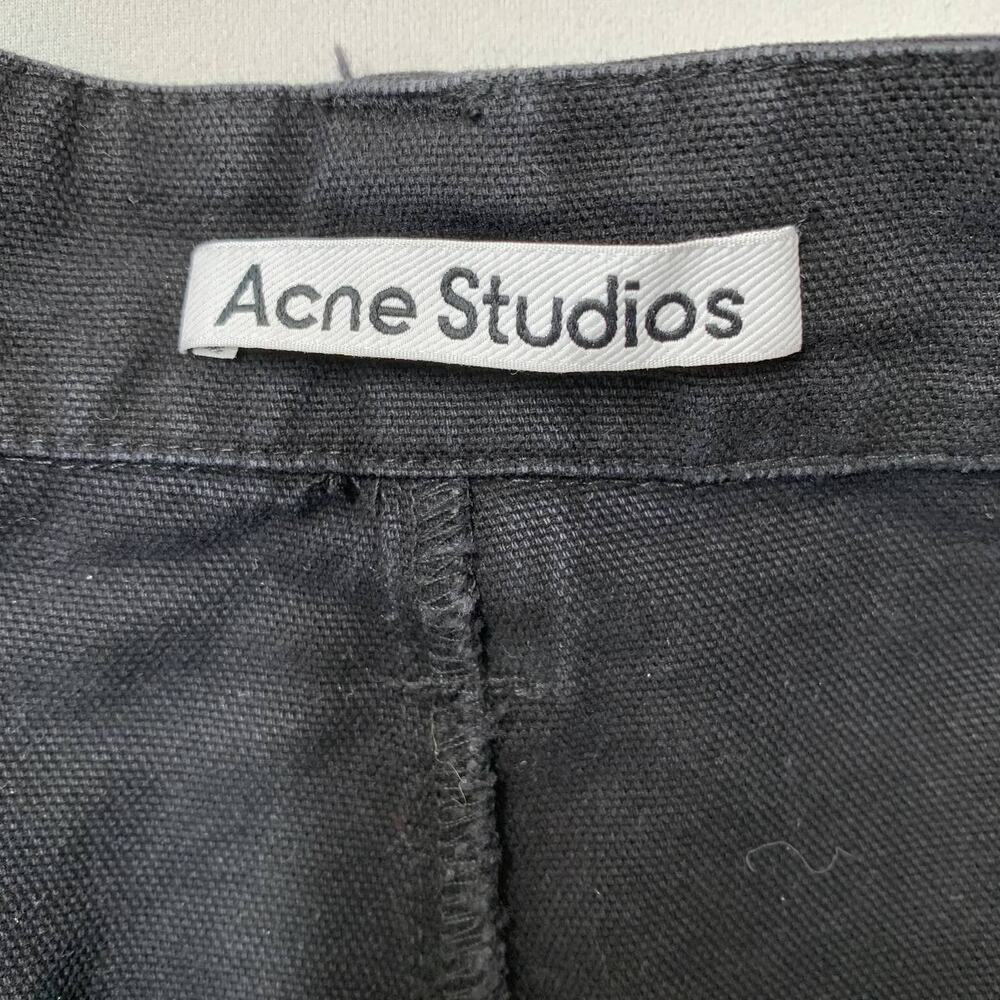 Acne Studios Potina Cargo Trousers Size 36 Charcoal Gray Cotton Punk Grunge - Picture 4 of 16
